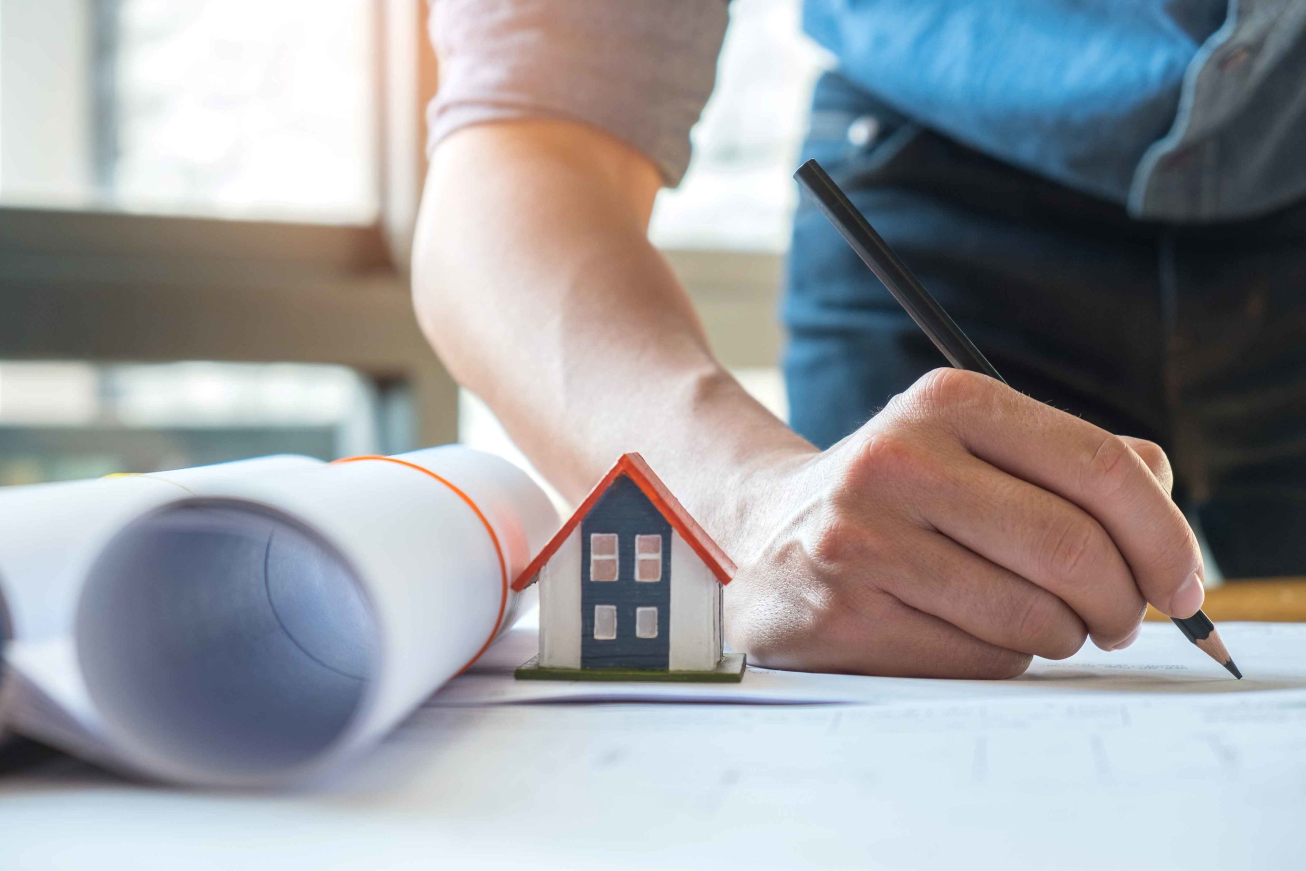 House roof blue-prints