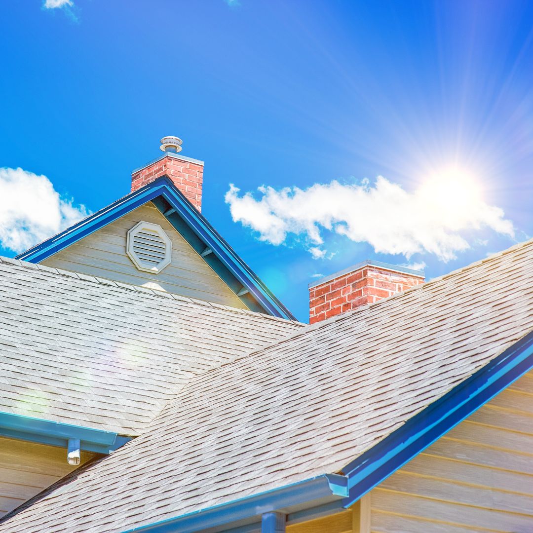 bright sun on shingles