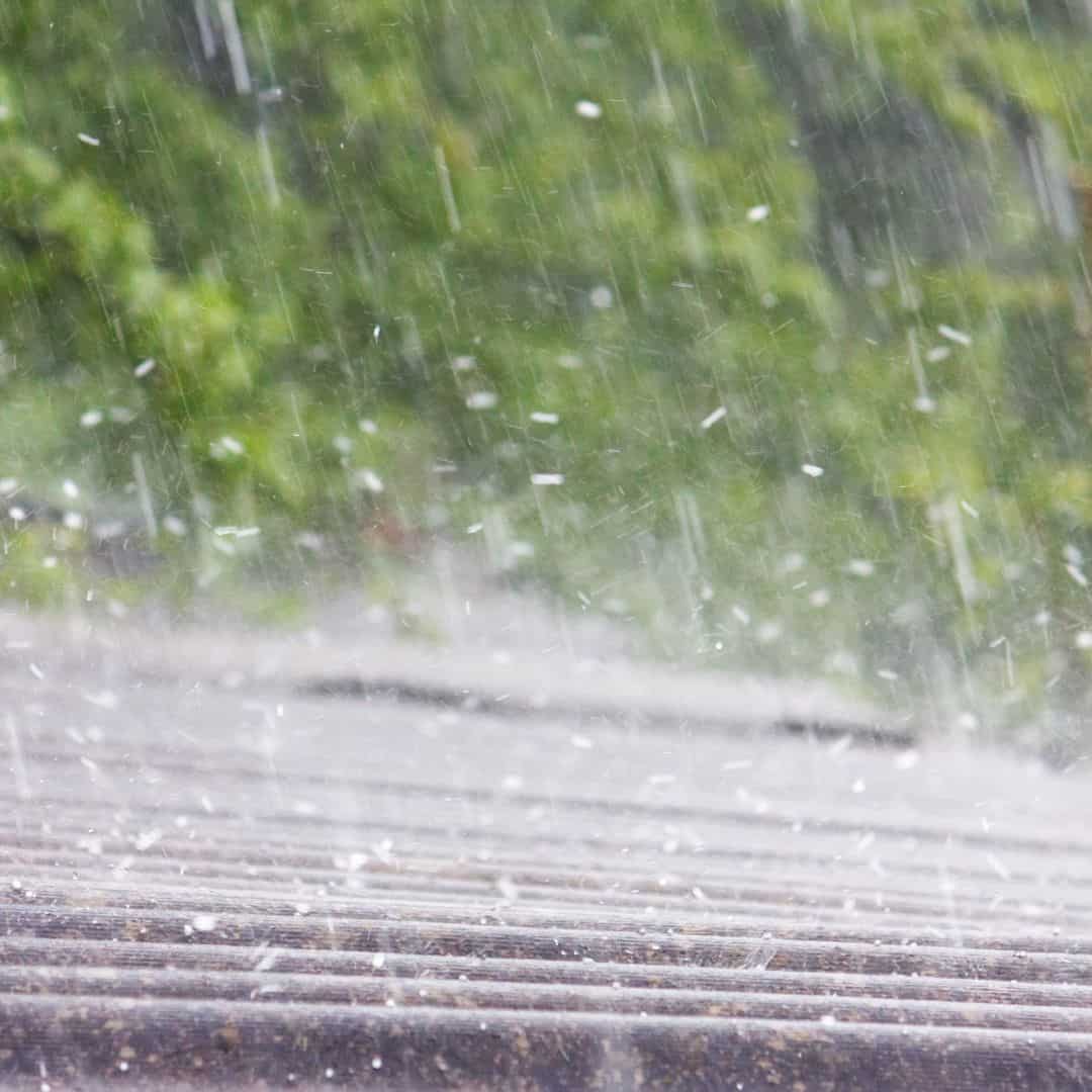 Hail on roof