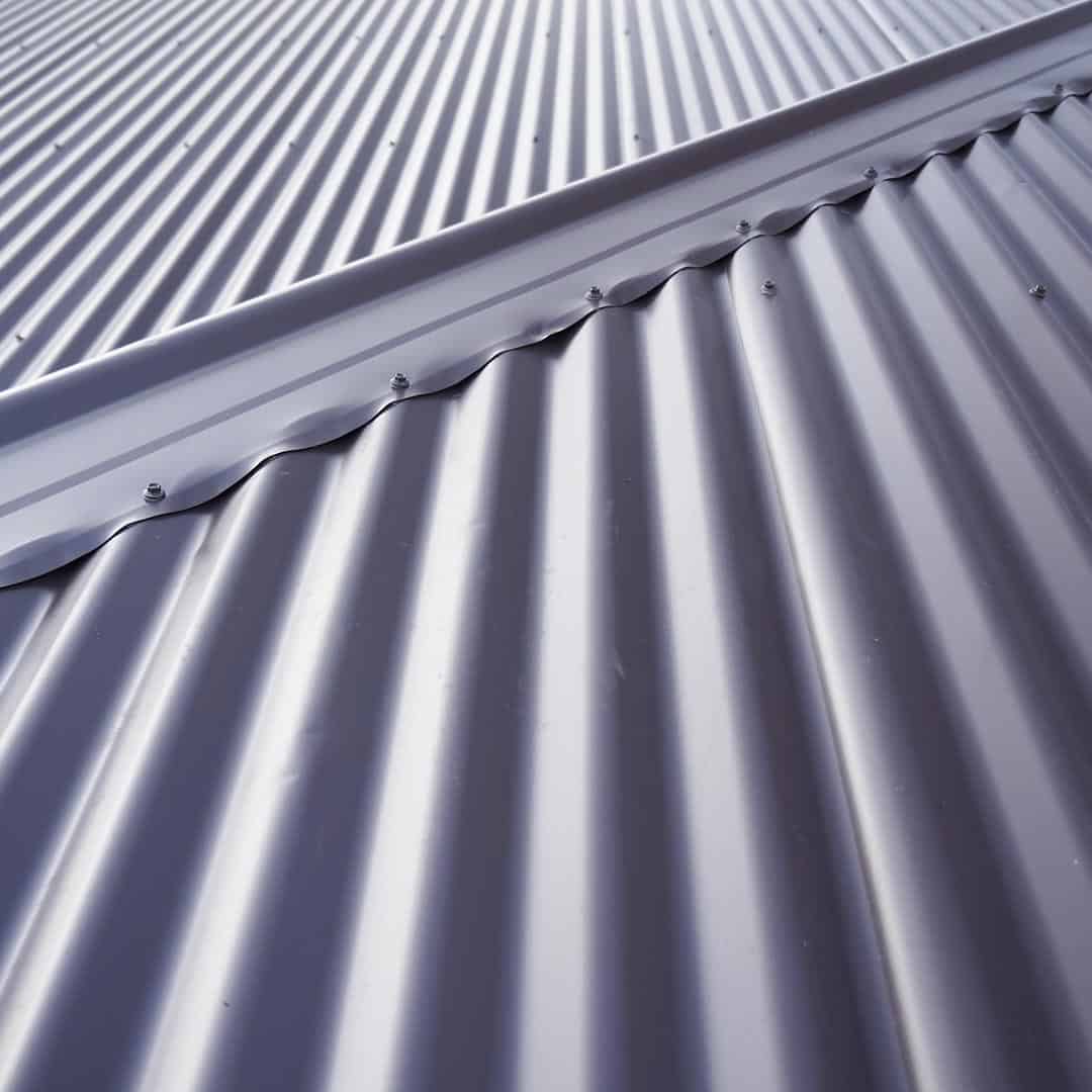 silver metal roof