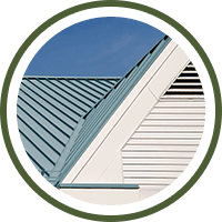teal metal roof
