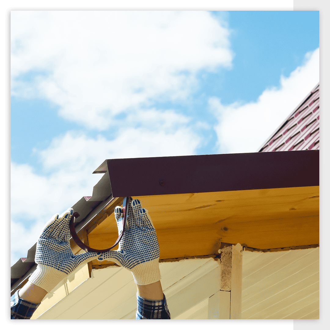 repairing edge of roof slope