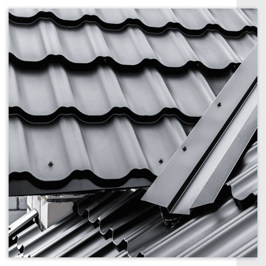 metal roof, complex angles meeting
