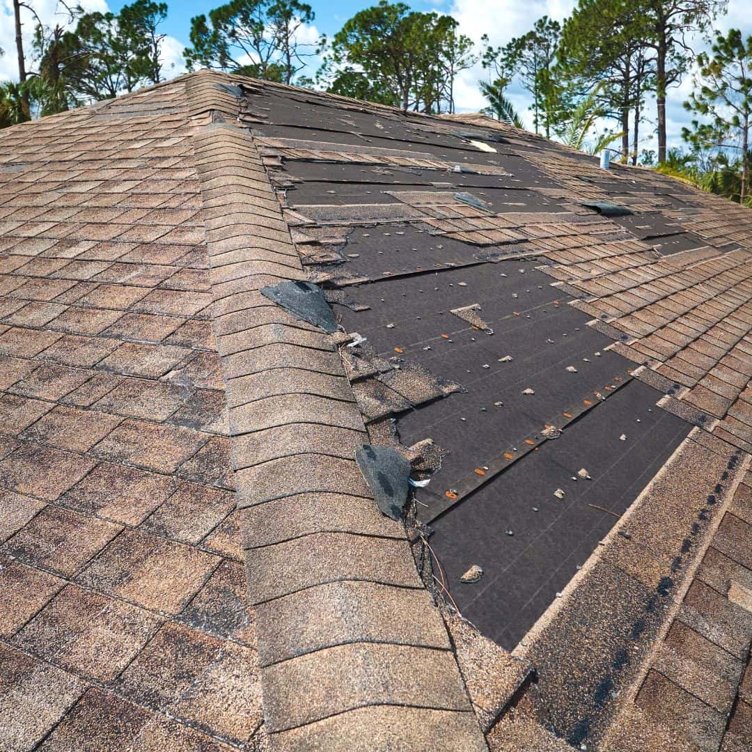Roof damage.