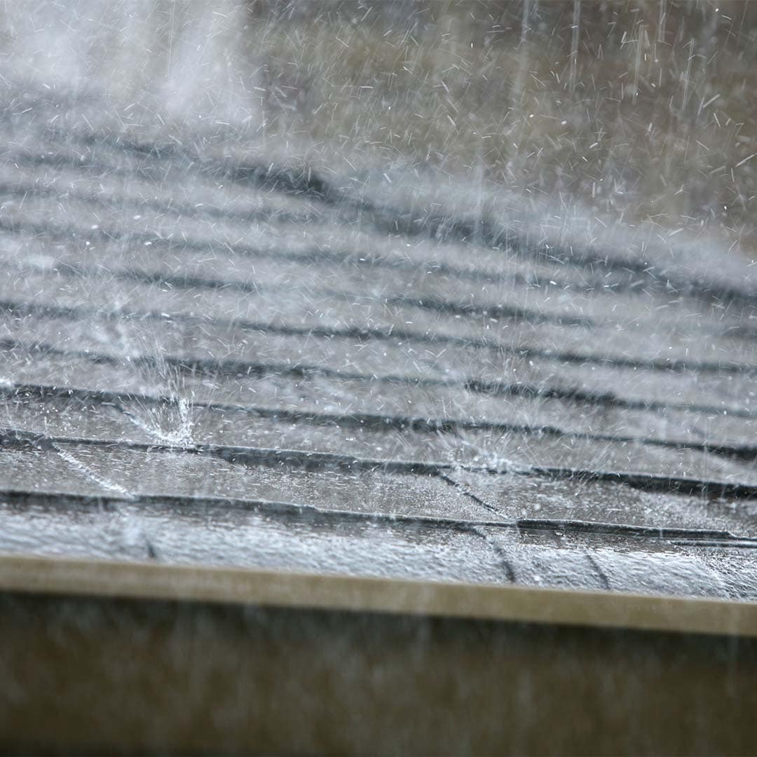 rainfall on roof